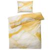 NOGAWA 135x200 cm Abstract Marble Yellow Reversible Microfiber Bedding Set, 2-Piece view 2