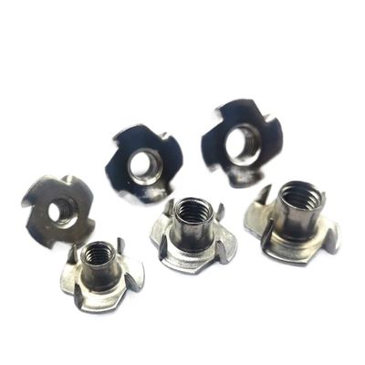 YUANYAO M5 Four-Prong T-Nut, 304 Stainless Steel Furniture Insert Nut, B068 (M10, 50 Pieces)