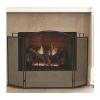 3-Panel Metal Fireplace Spark Guard with Handles view 1