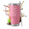 Maverton Pink 600 ml Tumbler with Handle and Lid view 1
