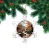 Great Smoky Mountains National Park Snowflake Ornaments, Round Christmas Tree Decorations view 2
