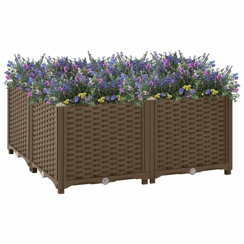 Lauuoeriau Raised Garden Bed, 80 x 80 x 38 cm, Polypropylene