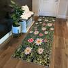 Siunwdiy 3D Floral Rug Runner, Non-Slip, Washable, Olive Green, 60 x 100 cm view 1