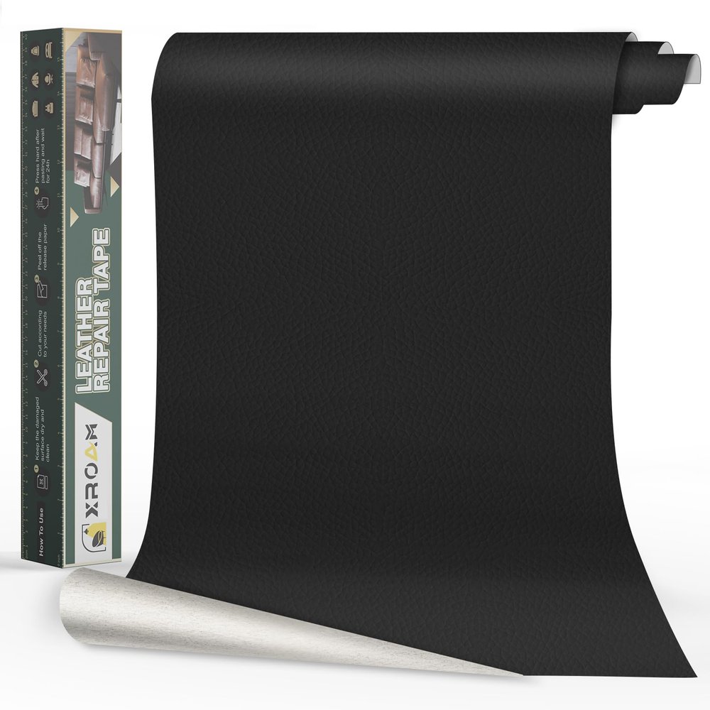 Xroam Self-Adhesive Faux Leather Repair Patch, 40 x 100 cm, Black