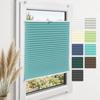 Home-Vision Premium No-Drill Pleated Blind, Clamp-Fix, Turquoise, W120 x H130 cm view 1