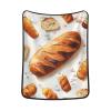 Flannel Throw Blanket with Bread Print, 101.6 x 127.7 cm view 1