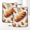 Flannel Throw Blanket with Bread Print, 101.6 x 127.7 cm view 4