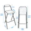 WUUKEPSG Folding Bar Stools, 26"/28"/30", Modern Counter-Height Kitchen Stools, Portable Indoor/Outdoor, White, 2-Pack, 30-Inch view 3