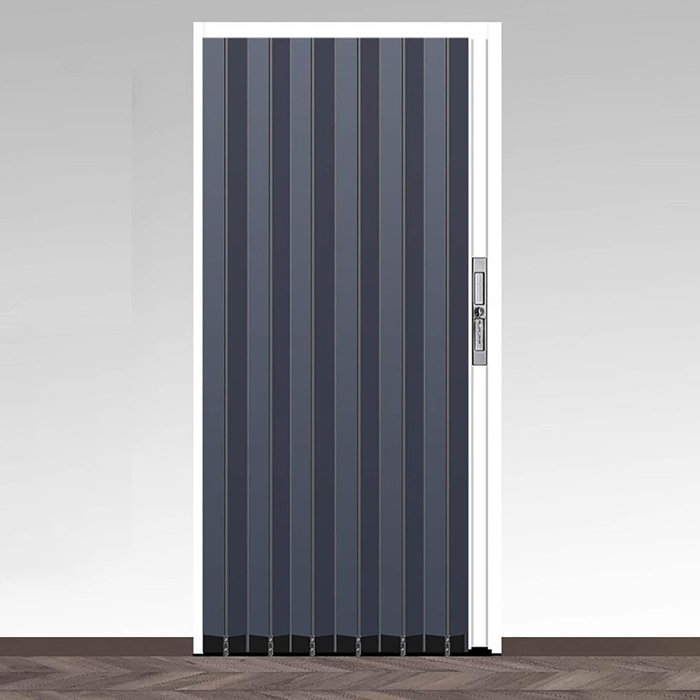 Folding/Sliding Interior Door, 80 in High, Black, 5.22 x 80 in (55.9 x 203.2 cm)