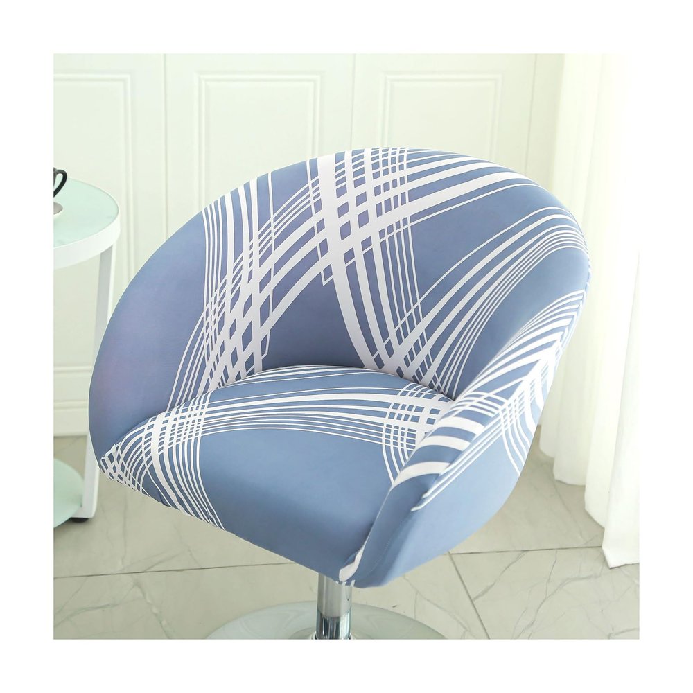 Printed Stretch Bar Stool Covers with Armrests, Washable, 1 Pc
