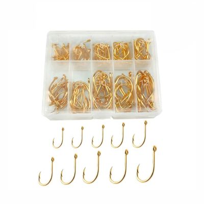 ZXFIYTBH 100-Piece Carbon Steel Fishing Hook Set
