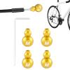 4 Bike Cable End Crimps with Wrench, Aluminum Alloy Screw-On Cable Caps view 1