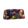 ASPOIJHN Leather Pencil Case with Colorful Rainbow Stars, Silver view 2