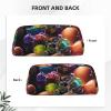 ASPOIJHN Leather Pencil Case with Colorful Rainbow Stars, Silver view 3