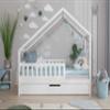 TiCAA Lou Convertible House Floor Bed, 90/100/120/140 x 200 cm, for Boys & Girls view 1