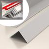 ZIUSFAC 100 cm Aluminum Corner Protector, Self-Adhesive L-Shaped Decorative Angle Trim for Wall, Table and Door Frame Protection and Decoration (Gray, 1.50 x 50 cm) view 1