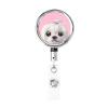 Cute Maltese Dog Metal Retractable Badge Clip view 1