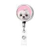 Cute Maltese Dog Metal Retractable Badge Clip view 2