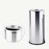 RUNZE765Z 15L Stainless Steel Wastebasket, Open Top, Silver view 2