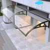 Door Canopy with Side Panel, Gutter and Aluminum Alloy Brackets, 100 x 440 cm view 1