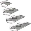 Door Canopy with Side Panel, Gutter and Aluminum Alloy Brackets, 100 x 440 cm view 2