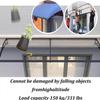 Door Canopy with Side Panel, Gutter and Aluminum Alloy Brackets, 100 x 440 cm view 4