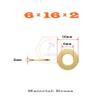 20 Brass Flat Washers, 6 mm x 16 mm x 2 mm view 2
