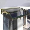 Door Awning with Curved Aluminum Alloy Brackets, UV-Resistant, Gold, 60 x 210 cm / 24 x 83 in view 1