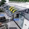 Door Awning with Curved Aluminum Alloy Brackets, UV-Resistant, Gold, 60 x 210 cm / 24 x 83 in view 3