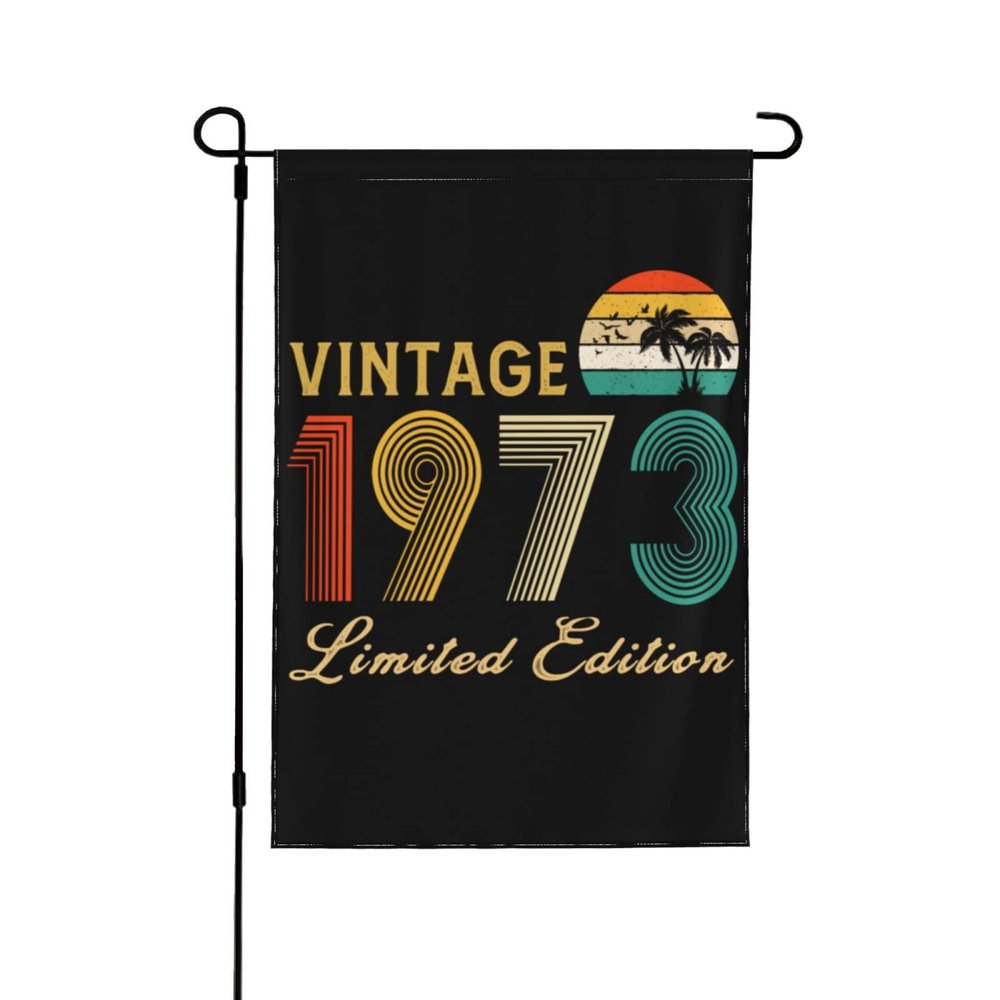 1973 Vintage-Style Garden Flag, Limited Edition, 50th Anniversary Gift, 28 x 40 in