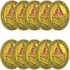 ERISAMO Dumpster Fire Challenge Coin, Double-Sided Funny Medallion for Staff and Coworker Gifts, Gold, 10-Pack view 1
