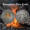 ERISAMO Dumpster Fire Challenge Coin, Double-Sided Funny Medallion for Staff and Coworker Gifts, Gold, 10-Pack view 2