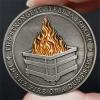 ERISAMO Dumpster Fire Challenge Coin, Double-Sided Funny Medallion for Staff and Coworker Gifts, Gold, 10-Pack view 3