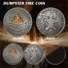 ERISAMO Dumpster Fire Challenge Coin, Double-Sided Funny Medallion for Staff and Coworker Gifts, Gold, 10-Pack view 4