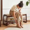 Bamboo Shoe Bench with Storage for Entryway view 2