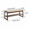Bamboo Shoe Bench with Storage for Entryway view 3