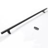 Stand Up Tensible Rolling Library Ladder Hardware Kit, 3,326.2 ft Steel Round-Tube Track Set with Braked Floor Roller (Ladder Not Included) (Black, G view 4