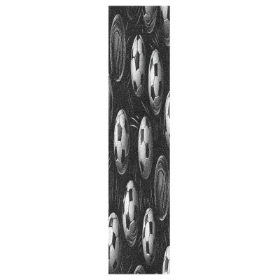 KAAVIYO Black Soccer Ball Skateboard Grip Tape, Non-Slip, Self-Adhesive, Longboard Grip Tape Sticker, 9 x 33 in / 44 x 10 in (1 pc)