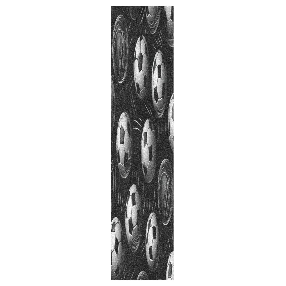 KAAVIYO Black Soccer Ball Skateboard Grip Tape, Non-Slip, Self-Adhesive, Longboard Grip Tape Sticker, 9 x 33 in / 44 x 10 in (1 pc)
