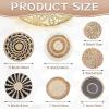 JNTFNE Woven Hanging Wall Baskets, 7-Piece Set, Round Boho Wall Baskets, Handmade Seagrass, Rustic Natural Decorative Bowls for Living Room, Bedroom, Kitchen view 4