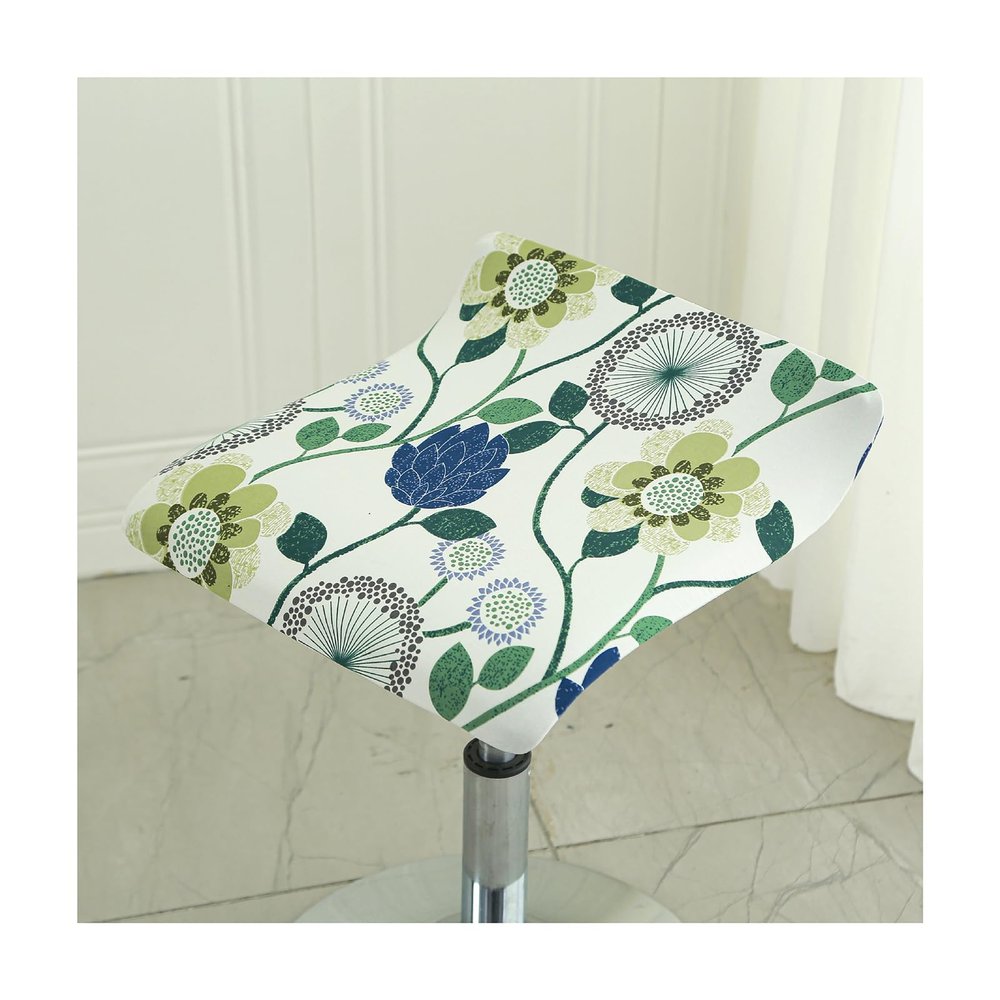 Mswborml Square Stretch Bar Stool Cover with Elastic Bottom