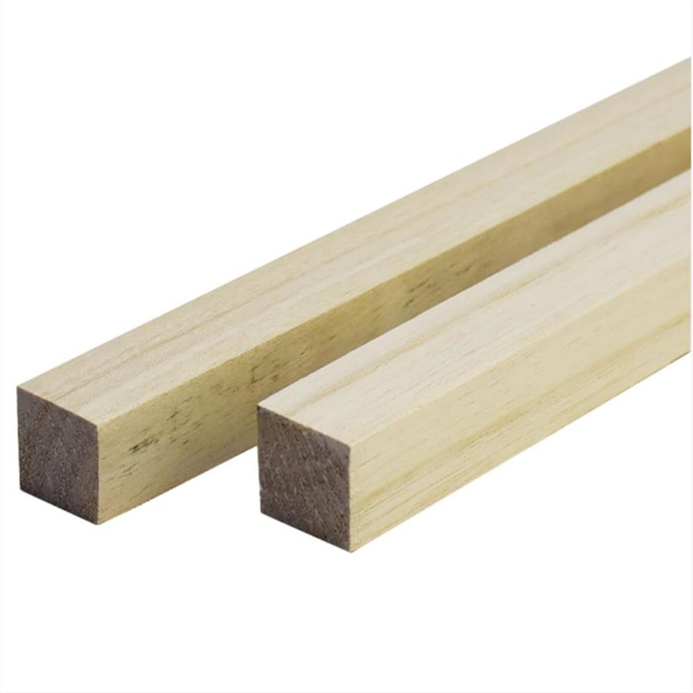 ALMLNLL Unfinished Wooden Square Dowels, 330 mm Long, 20 Pieces