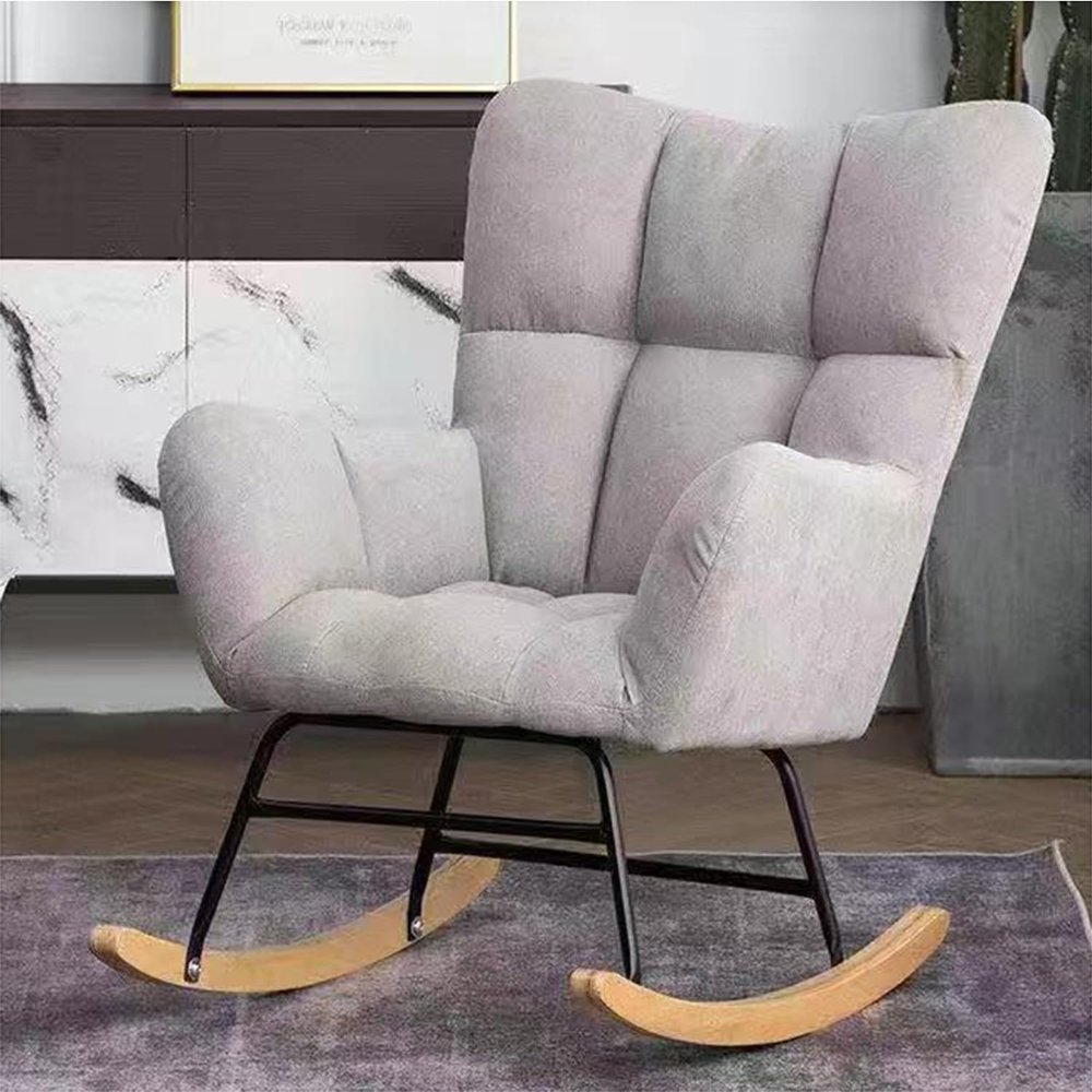 WNRLL Rocking Chair with High Backrest for Bedroom or Living Room, 08