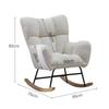 WNRLL Rocking Chair with High Backrest for Bedroom or Living Room, 08 view 2