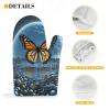 Oven Mitt and Potholder Set, 2 Pieces, Flying Butterflies view 3
