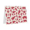 Red Lobster Greeting Card, Pearlescent Paper, Horizontal Holiday Card view 2