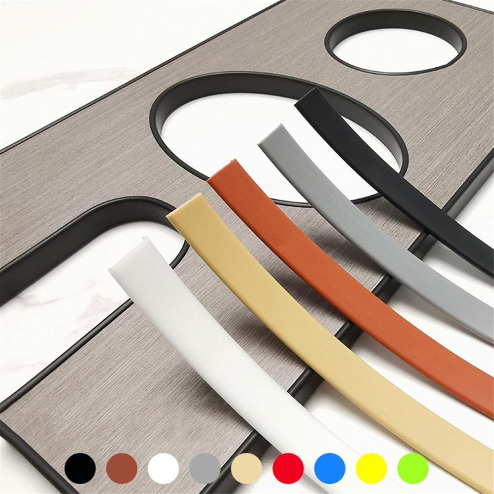 U-Shaped Self-Adhesive TPE Furniture Edge Banding, Flexible, U 30 mm, Gray, 20 m