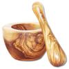 Small Smooth Olive Wood Mortar, Approx. 8 cm Diameter view 1