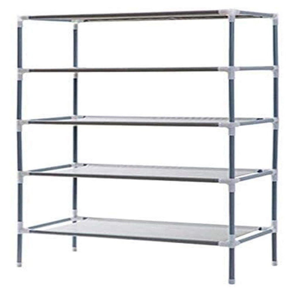 Home Shoe Cabinet Organizer with Removable Fabric Door, 4-Tier Shoe Rack