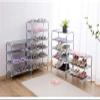 Home Shoe Cabinet Organizer with Removable Fabric Door, 4-Tier Shoe Rack view 2